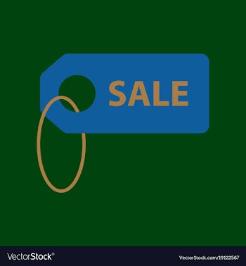 Flat icon of sale label vector image