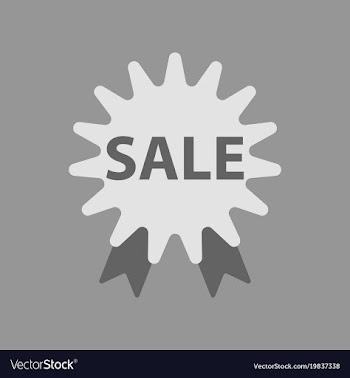 Flat icon of sale label vector image