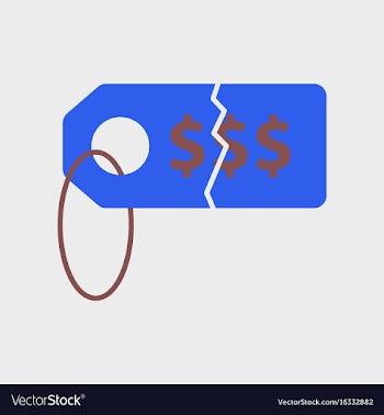 Flat icon of sale tag money vector image