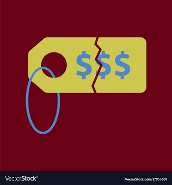 Flat icon of sale tag money vector image