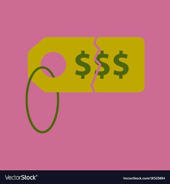 Flat icon of sale tag money vector image