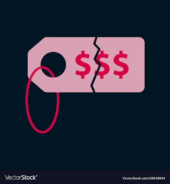 Flat icon of sale tag money vector image