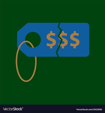 Flat icon of sale tag money vector image