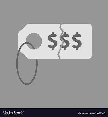 Flat icon of sale tag money vector image