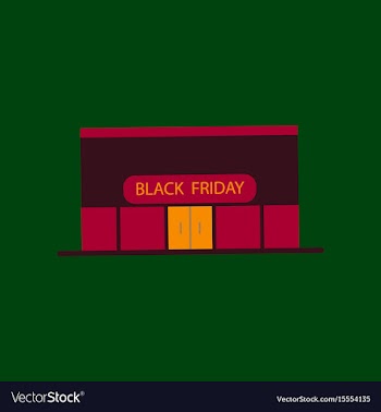 Flat icon of shop black friday vector image