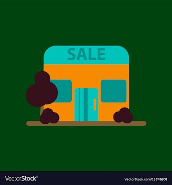 Flat icon of shop sale vector image