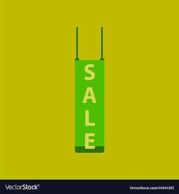 Flat icon of signboard sale vector image