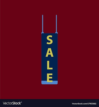 Flat icon of signboard sale vector image