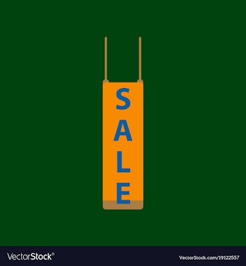 Flat icon of signboard sale vector image