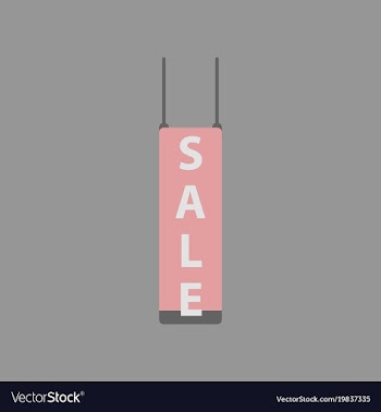 Flat icon of signboard sale vector image