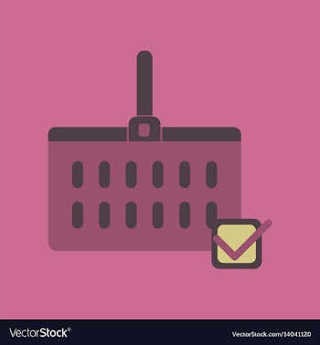 Flat icon of supermarket basket vector image