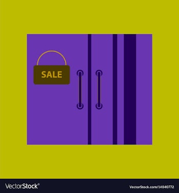 Flat icon of wardrobe sale black friday vector image