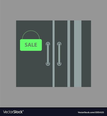 Flat icon of wardrobe sale black friday vector image