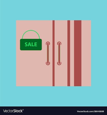 Flat icon of wardrobe sale black friday vector image