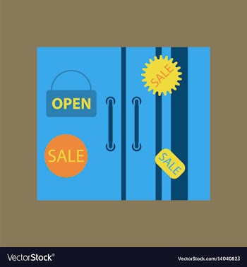 Flat icon of wardrobe sale discounts vector image