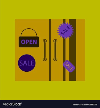Flat icon of wardrobe sale discounts vector image