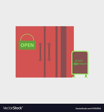 Flat icon of wardrobe sale discounts vector image