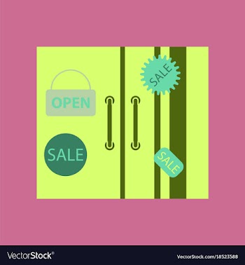 Flat icon of wardrobe sale discounts vector image