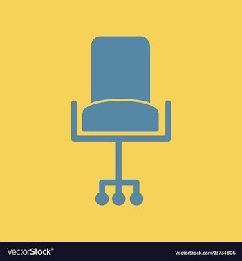 Flat icon office chair seat vector image