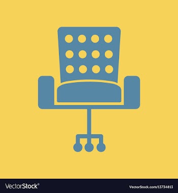 Flat icon office chair vector image