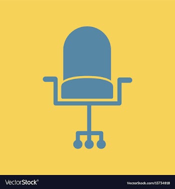 Flat icon office chair vector image