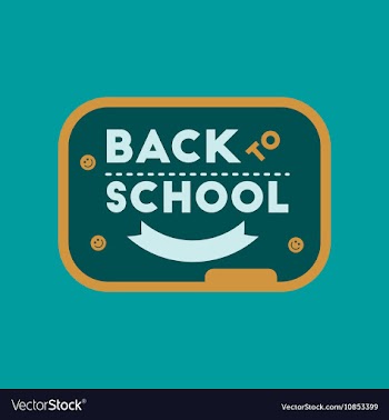 Flat icon on background Back to school board vector image