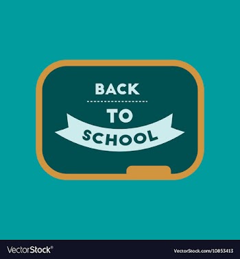 Flat icon on background Back to school board vector image