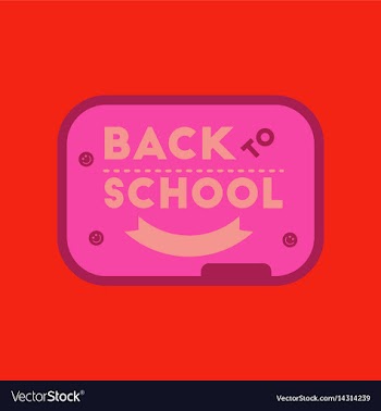 Flat icon on background back to school board vector image