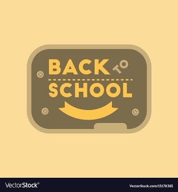 Flat icon on background back to school board vector image