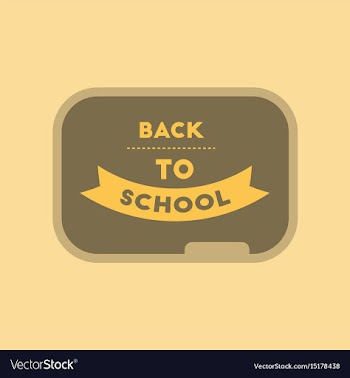 Flat icon on background back to school board vector image