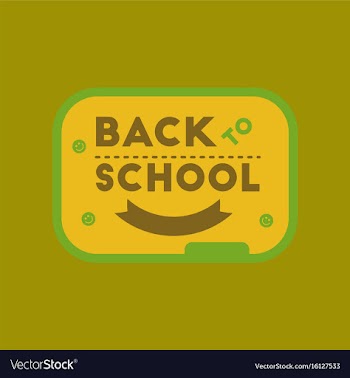 Flat icon on background back to school board vector image