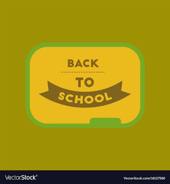 Flat icon on background back to school board vector image