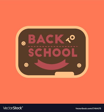 Flat icon on background back to school board vector image
