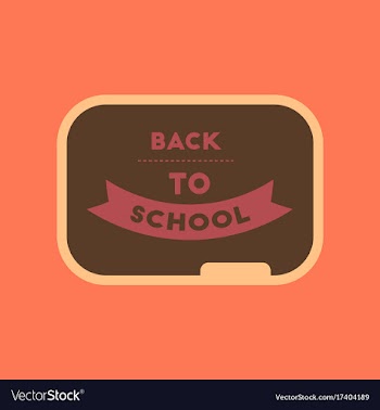 Flat icon on background back to school board vector image