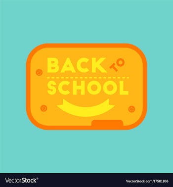 Flat icon on background back to school board vector image