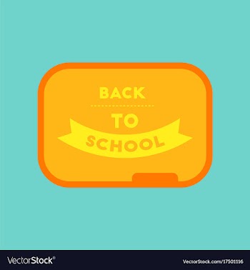 Flat icon on background back to school board vector image