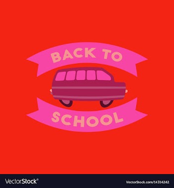 Flat icon on background back to school bus vector image