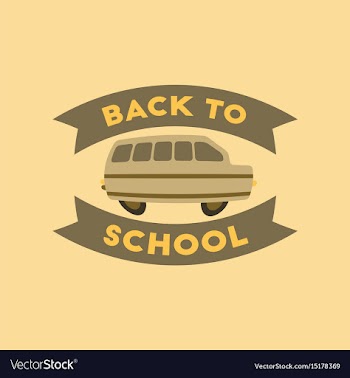 Flat icon on background back to school bus vector image