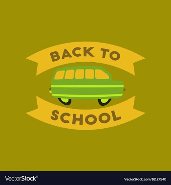 Flat icon on background back to school bus vector image