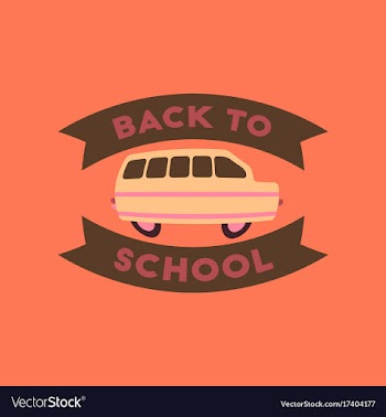 Flat icon on background back to school bus vector image