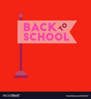 Flat icon on background back to school flag vector image