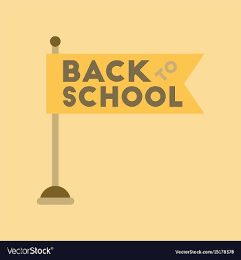 Flat icon on background back to school flag vector image