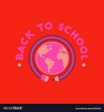 Flat icon on background back to school globe vector image