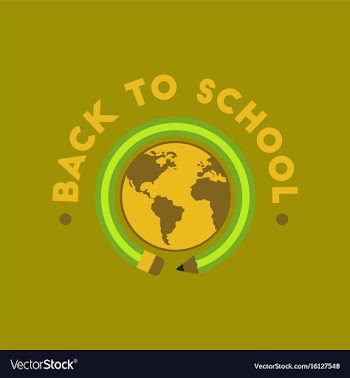 Flat icon on background back to school globe vector image