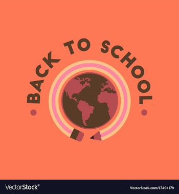 Flat icon on background back to school globe vector image