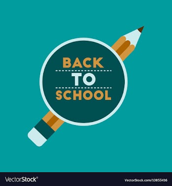 Flat icon on background Back to school pencil vector image