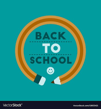 Flat icon on background Back to school pencil vector image