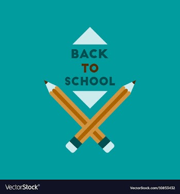 Flat icon on background Back to school pencil vector image