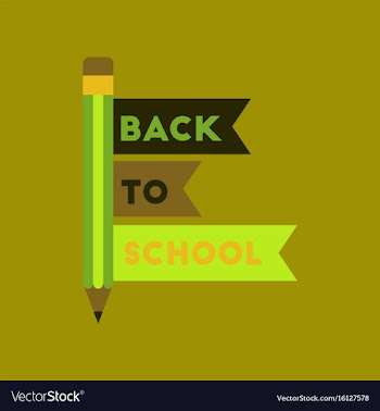 Flat icon on background back to school pencil vector image