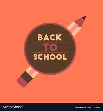 Flat icon on background back to school pencil vector image